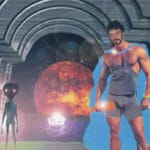 Автор cо своим Помощником в пятой галактической лаборатории, создавшей яйцо