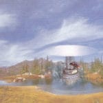 База (серых) инопланетян в Перемской зоне. Закрыта энергоинформационной защитой (эллипс сверху). Поэтому невидима