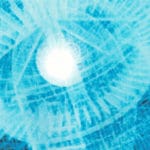 Энерго полосовая сонарная структура дельфина. ВКС находиться внутри экрана (светлого шара) 2006 г.