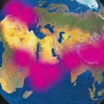 Красное - очаги мятного возбуждения - конец 2007